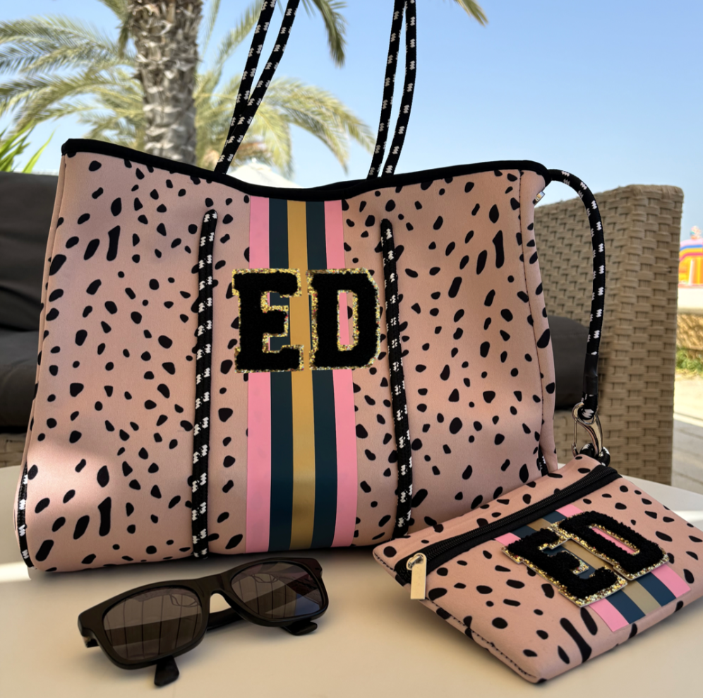 Neoprene Tote Bag with Matching Pouch