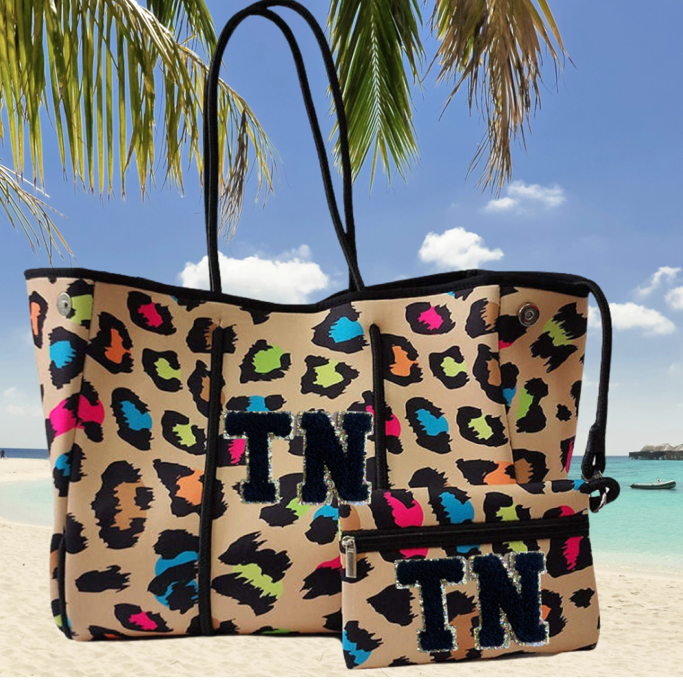 Neoprene Tote Bag with Matching Pouch