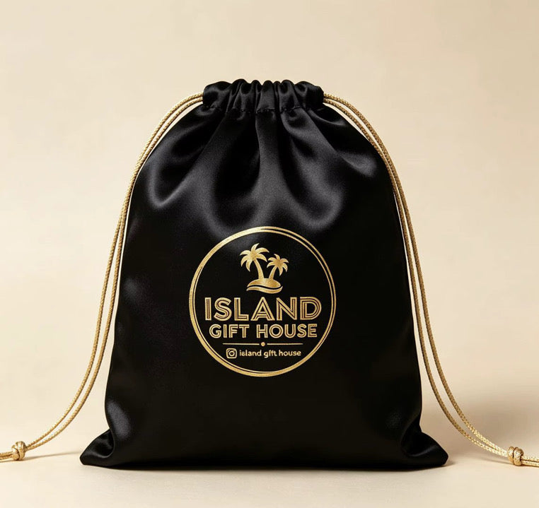 Luxe Satin Bag Black & Gold
